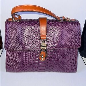 Dooney & Bourke Claire Caldwell Python Snake Satchel